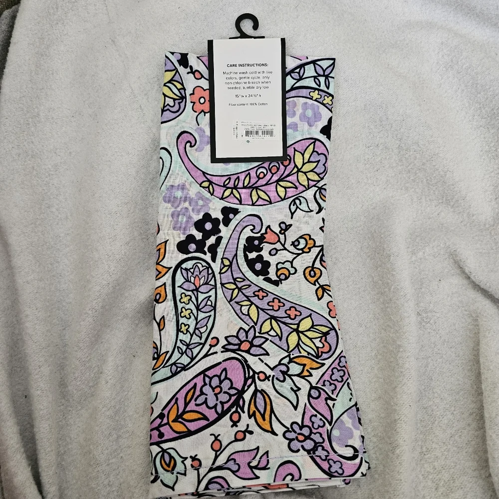 Vera Bradley Maddalena Paisley Soft Set Of Two Kitchen Towels